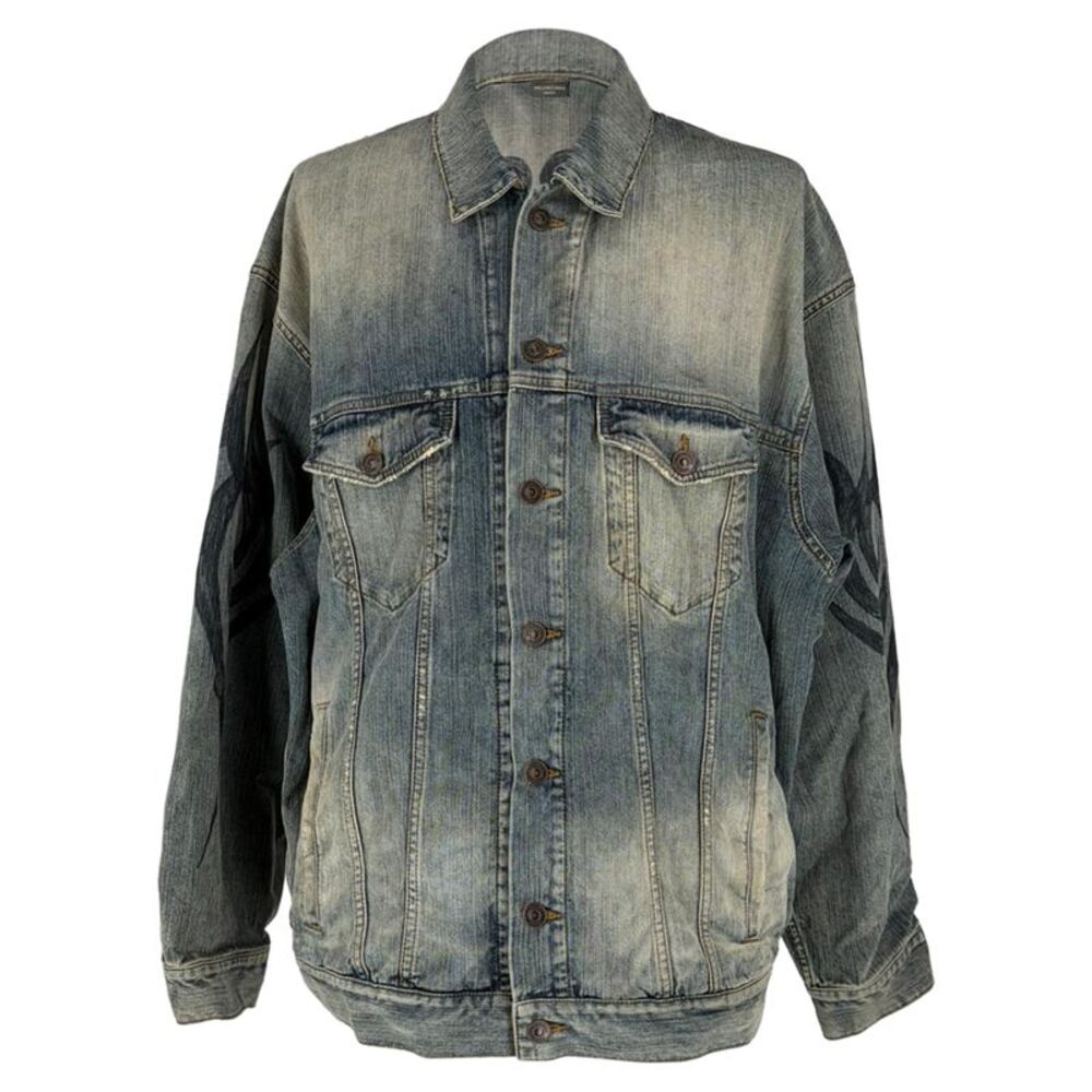 Balenciaga Y2K Oversized Jacket in Light Blue Denim